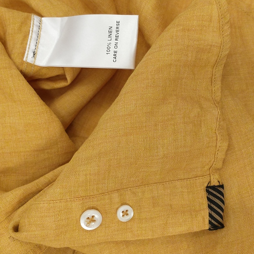 Two Billy Reid Tuscumbia Shirts Linen Honey & Cotton Print Short Sleeve Quality - Picture 10 of 12